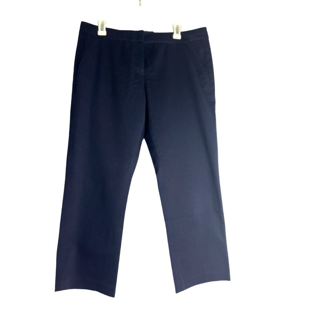 Tommy Hilfiger Pants Womens 12 Stretch Chino Ankle A La Cheville Navy Blue Pants